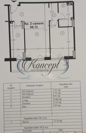 Apartament cu 2 camere semidecomandat în Iris