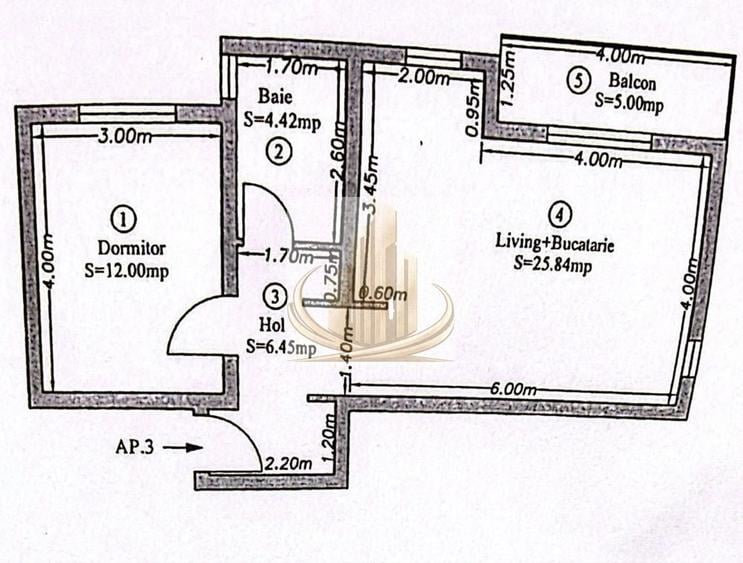 Apartament cu 2 camere decomandat, mobilat în Giroc