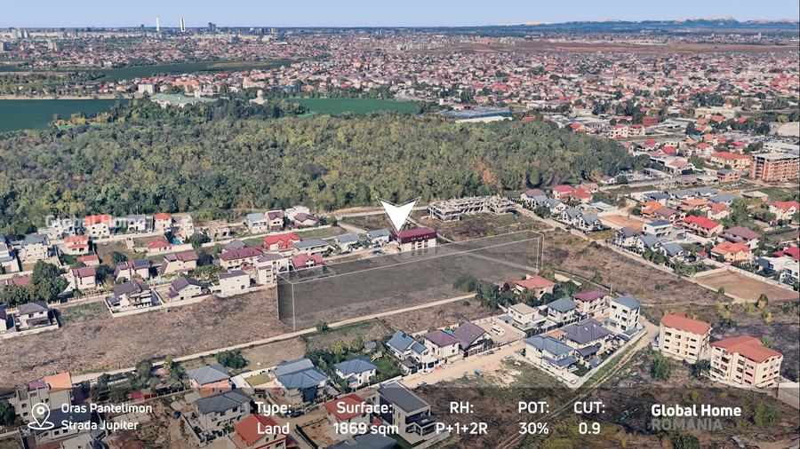 Teren Construcții intravilan de 1869 mp, în Pantelimon