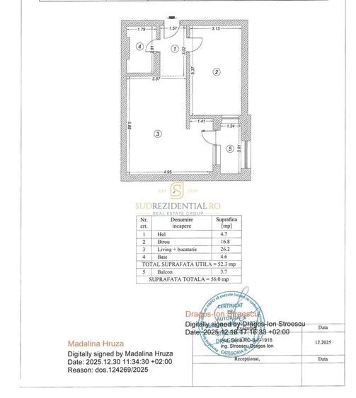 Apartament 2 camere | Etaj 2 | Bloc 2025 | Postalionului - 5