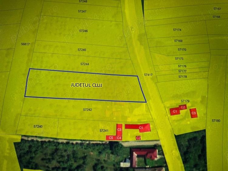 Teren de 2600 mp, în Călata