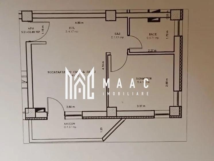 Apartament cu 2 camere semidecomandat, mobilat în Mihai Viteazul