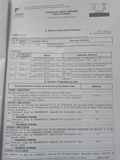 Casă cu 2 camere în Lungești