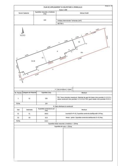 Casă cu 4 camere cu Teren 232 Mp în Grivița