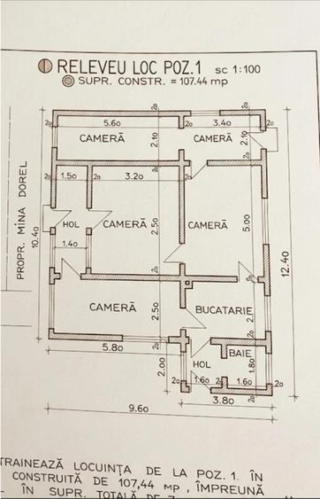 Casă cu 3 camere cu Teren 300 Mp în Tamași