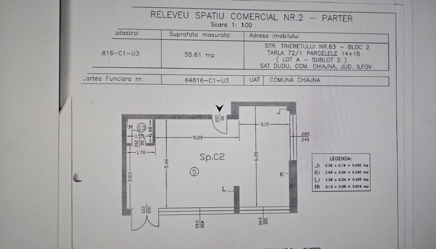 Spațiu comercial, de 56 mp, în Roșu