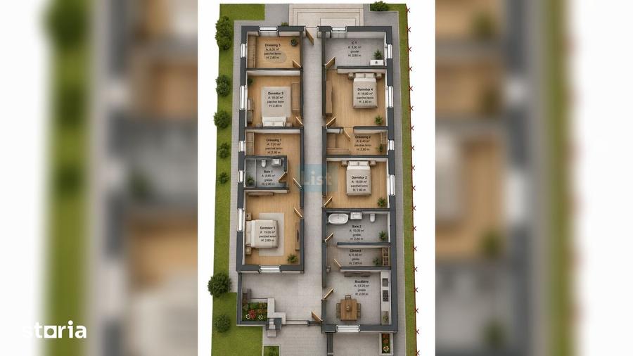 Casă cu 8 camere cu Teren 1679 Mp în Dobrești