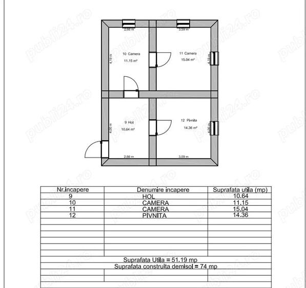 Casă cu 6 camere cu Teren 1100 Mp în Colun