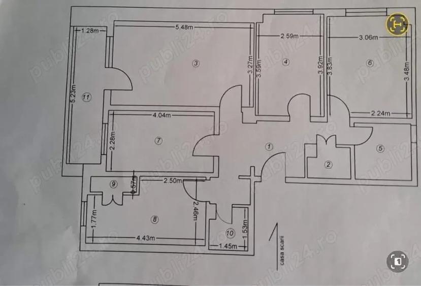Apartament cu 4 camere decomandat în Peco