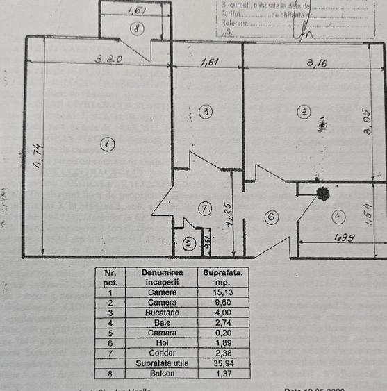 Apartament cu 2 camere decomandat, mobilat în Lujerului