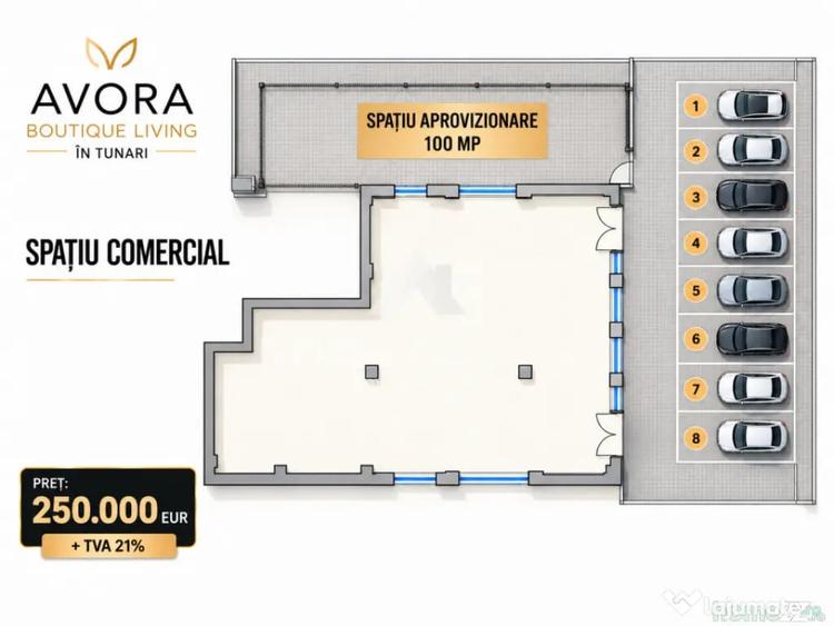 Spațiu comercial, de 139 mp, în Tunari