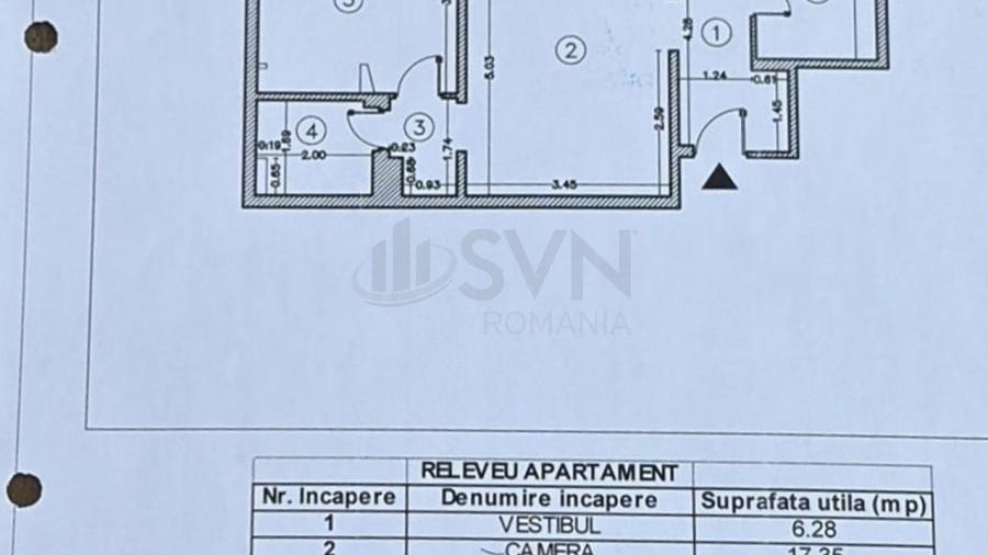Apartament cu 2 camere semidecomandat, mobilat în 1 Mai