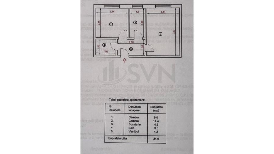 Apartament cu 2 camere decomandat în Dorobanți