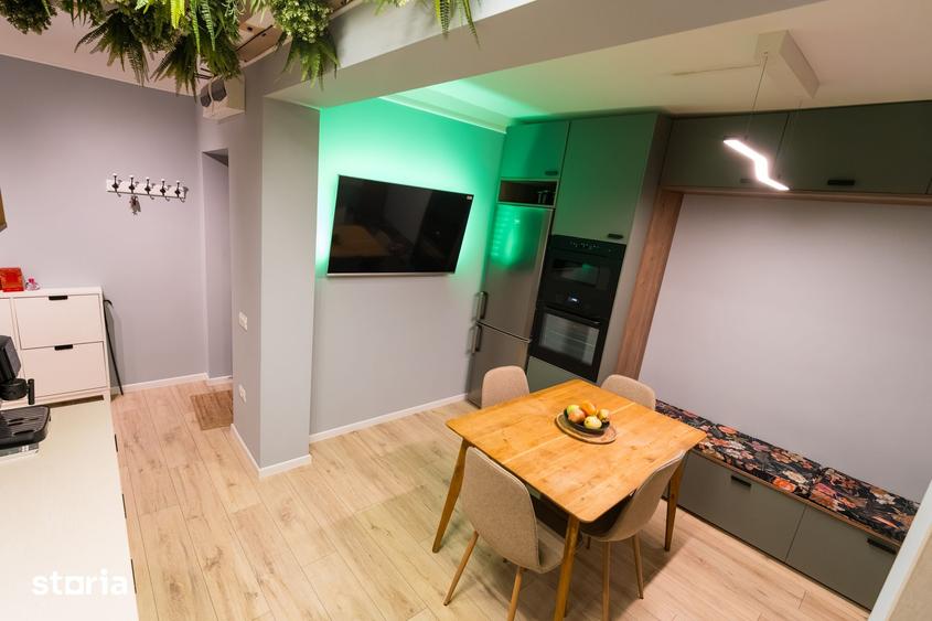 Apartament cu 2 camere semidecomandat, mobilat în Central