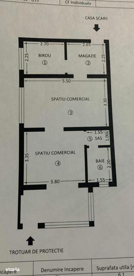 Spațiu comercial, de 65 mp, în Central