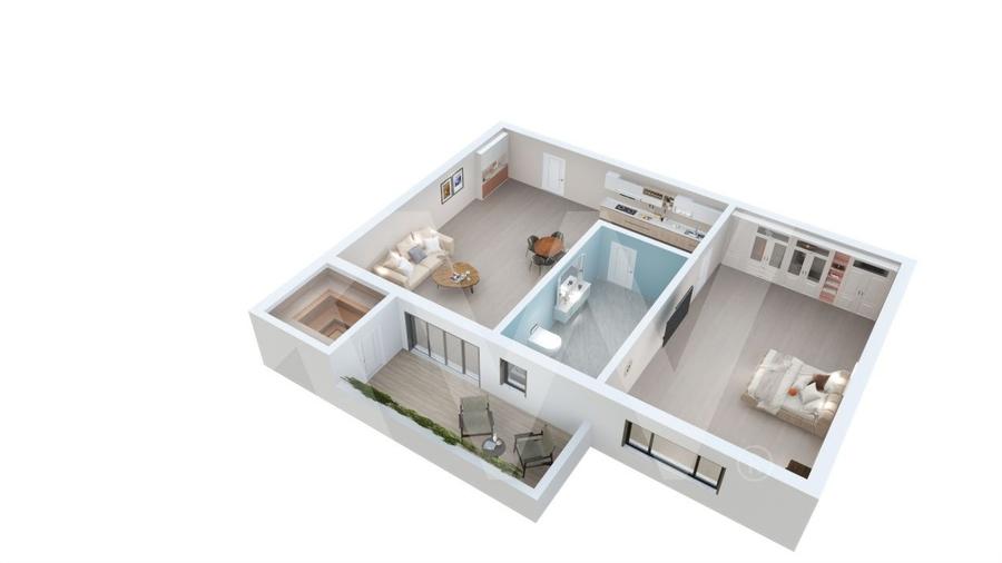 Apartament cu 2 camere în Țiglari