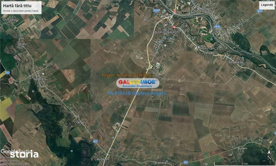 Teren de 14700 mp, în Adunații-Copăceni