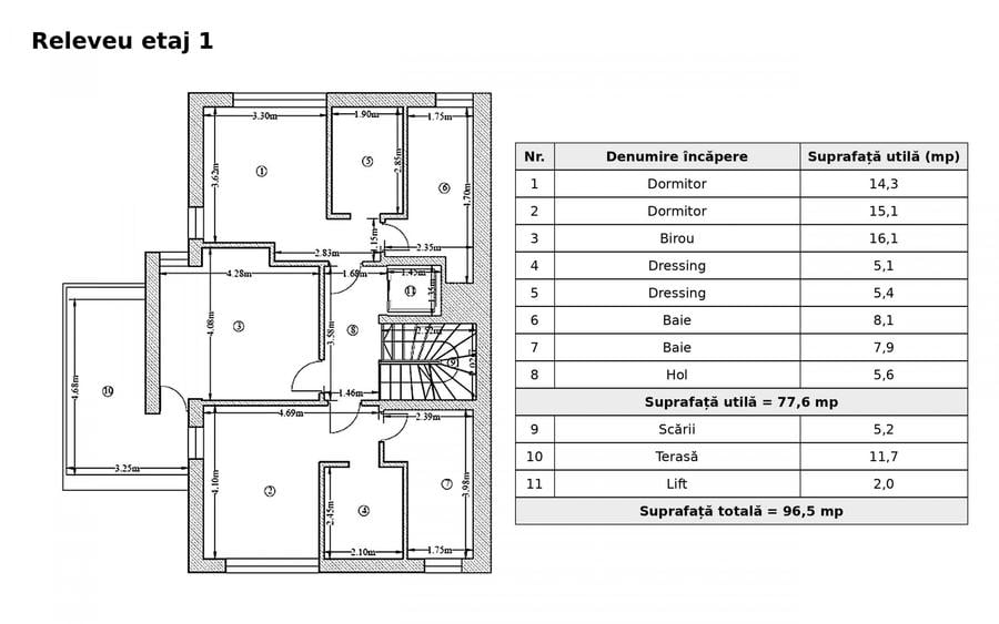 Duplex cu 5 camere cu Canalizare în Voluntari
