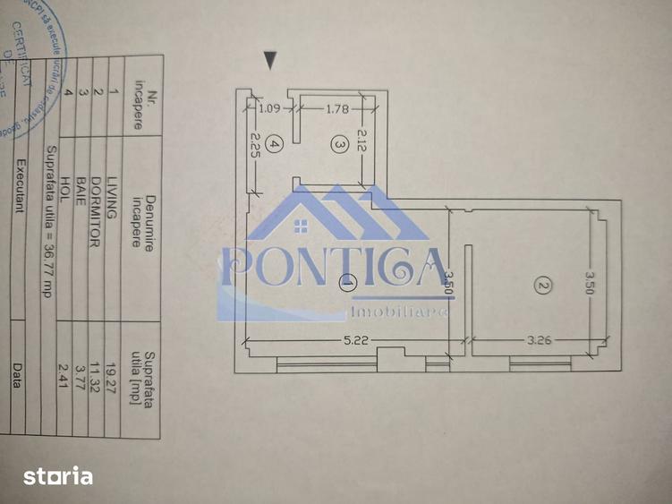 Apartament cu 2 camere în Nord