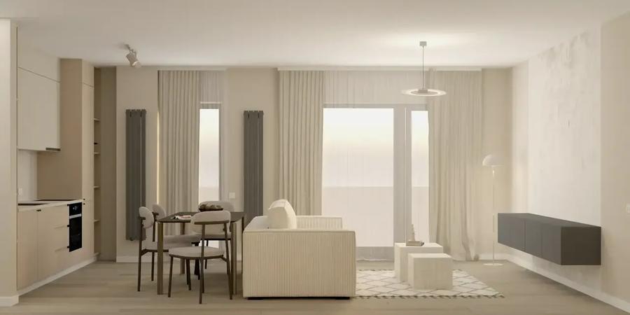 Apartament cu 2 camere semidecomandat, mobilat în Voluntari