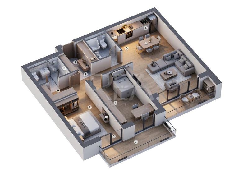 Apartament cu 3 camere decomandat în Ferdinand