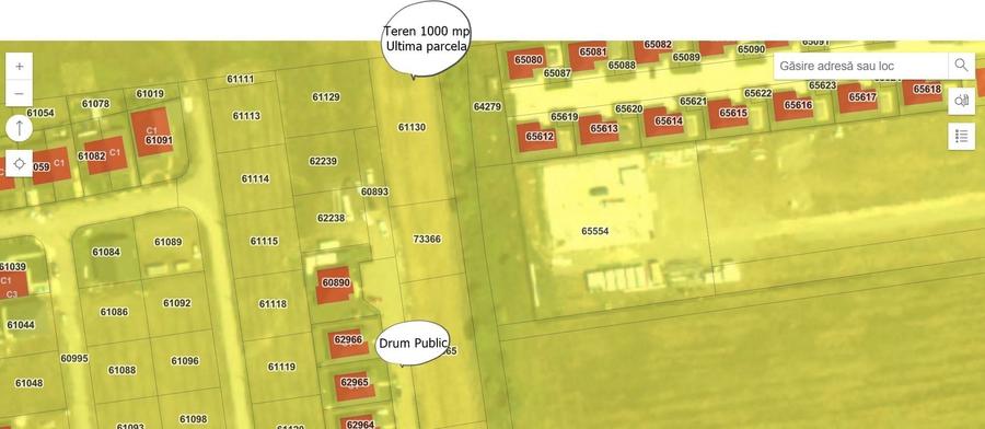 Teren Construcții intravilan de 1000 mp, în Tunari