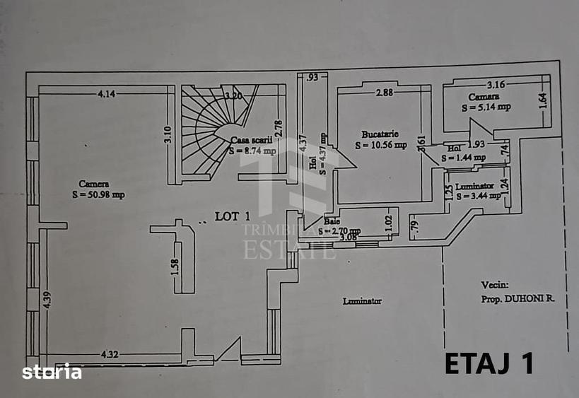 Apartament cu 3 camere în Ultracentral