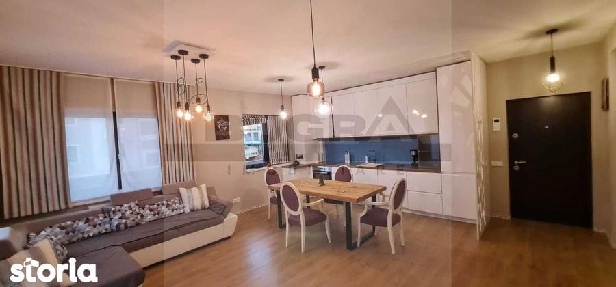 Apartament cu 3 camere semidecomandat, mobilat în Bună Ziua