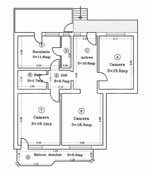 Apartament cu 3 camere decomandat în Iosefin