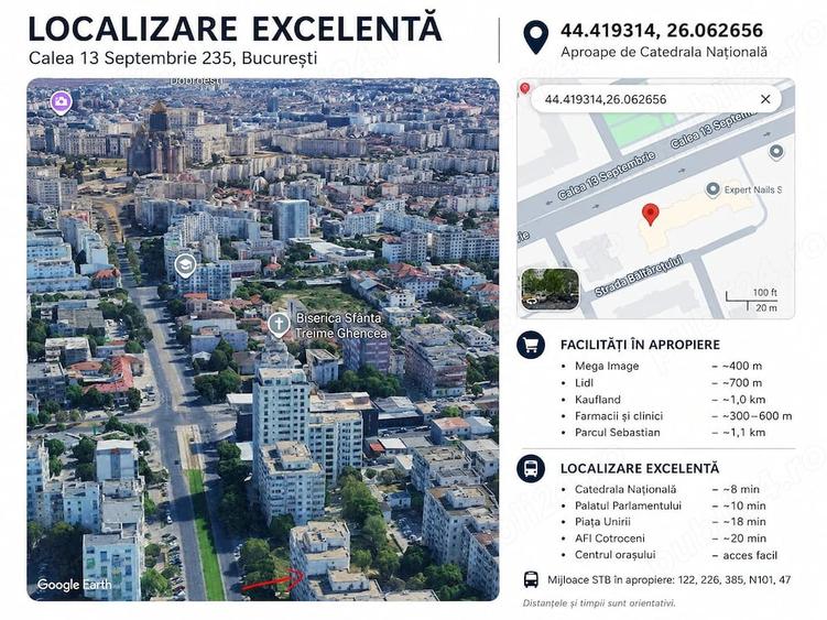 Apartament cu 2 camere decomandat în 13 Septembrie