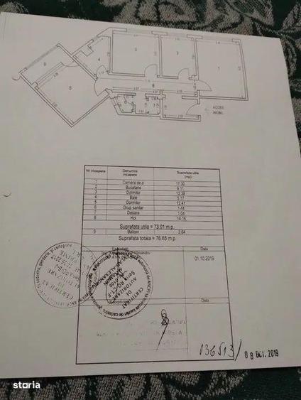 Apartament cu 3 camere decomandat în Sud
