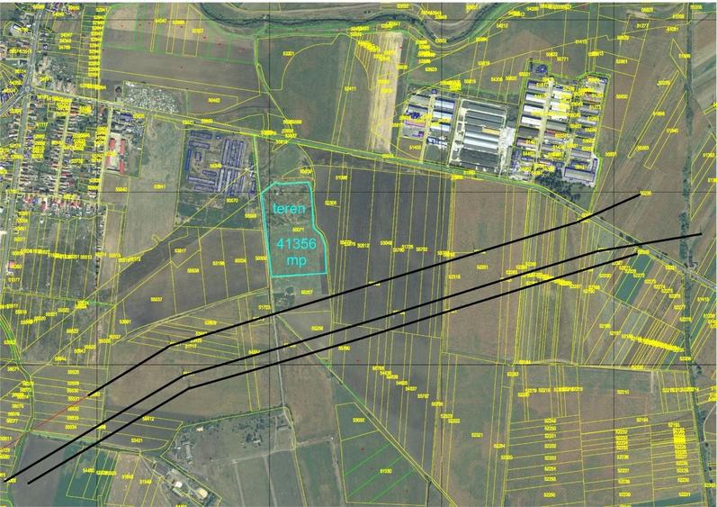 Teren Construcții extravilan de 41356 mp, în Periferie