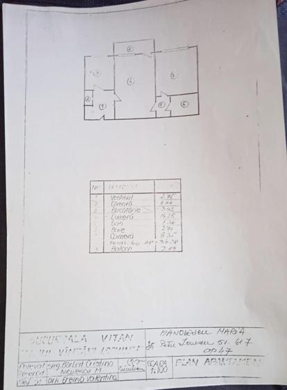 Apartament cu 2 camere semidecomandat în 1 Decembrie 1918