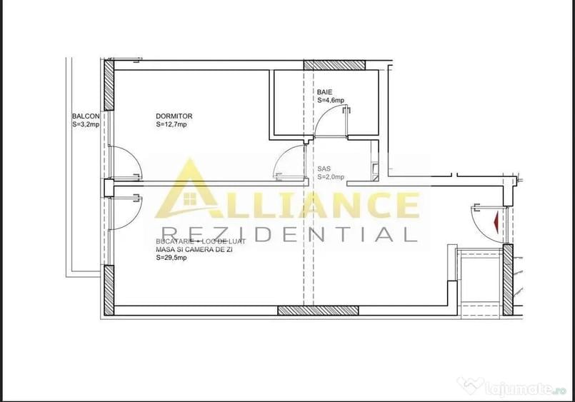 Apartament cu 2 camere decomandat în Berceni