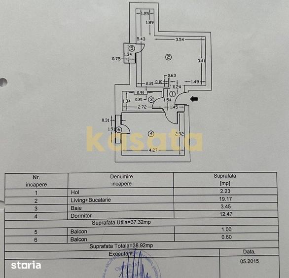 Apartament cu 2 camere decomandat în Ștefăneștii de Jos