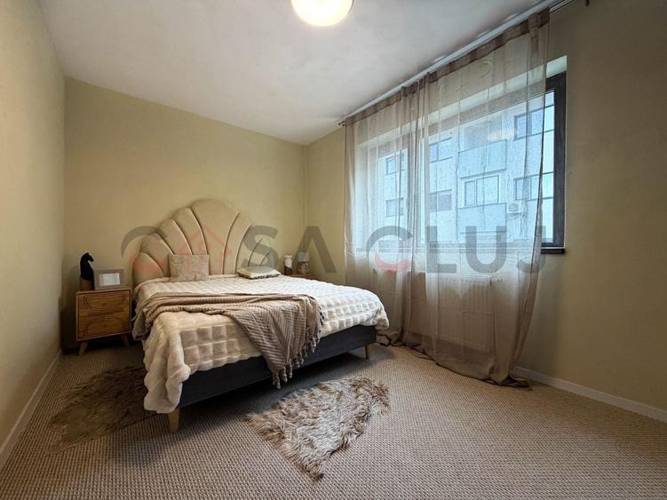 Apartament cu 3 camere semidecomandat, mobilat în Borhanci