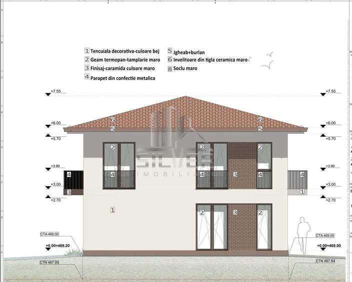 Duplex cu 5 camere cu Canalizare în Chinteni