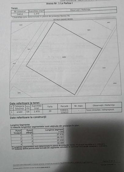 Teren Construcții intravilan de 1470 mp, în Berceni
