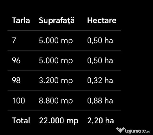 Teren de 22000 mp, în Carpen