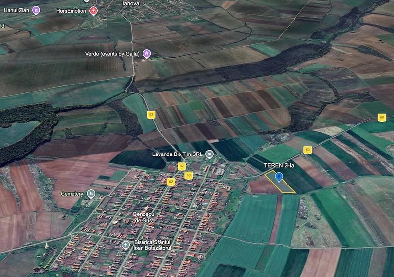 Teren de 20000 mp, în Bencecu de Sus