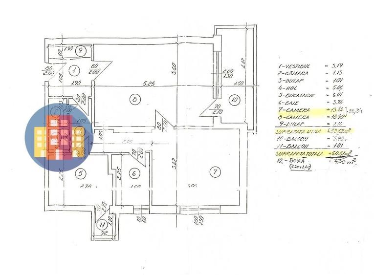 Apartament cu 2 camere semidecomandat în Drumul Taberei