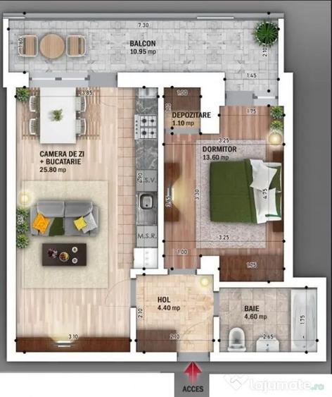 Apartament cu 2 camere decomandat în Nicolae Grigorescu