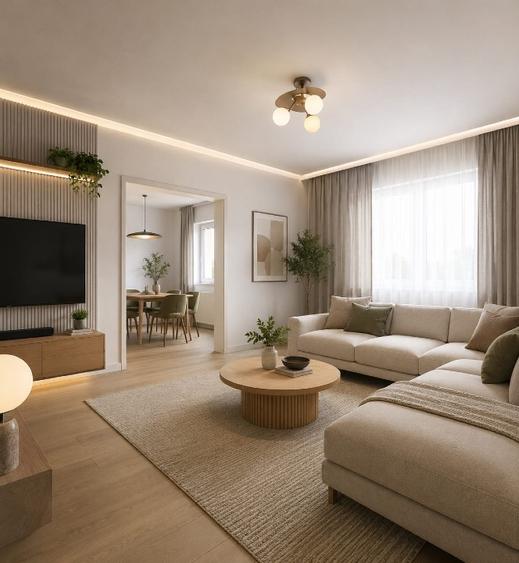 Apartament cu 3 camere nedecomandat în Calea Călărașilor