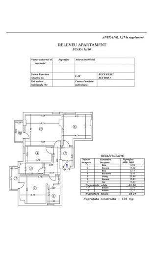 Apartament cu 3 camere decomandat în Sisești