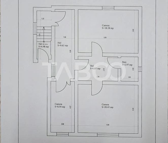 Casă cu 4 camere cu Teren 237 Mp în Central