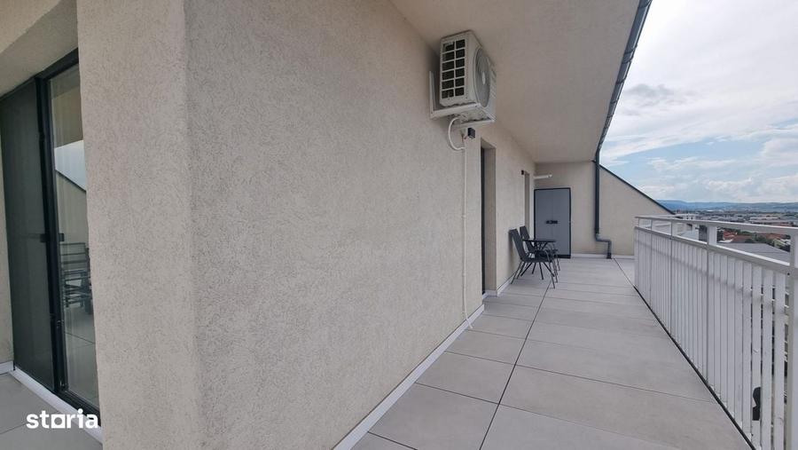 Penthouse de inchiriat 2 camere, 56 mp + terasa 50 mp | Parcare su - 7