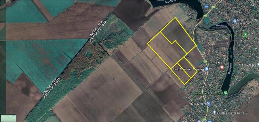Teren agricol intravilan de 330000 mp, în Lilieci