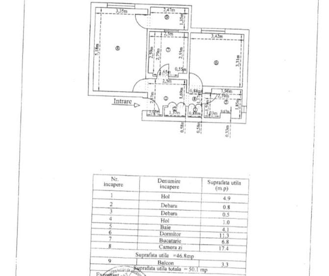Apartament cu 2 camere decomandat în Grivița