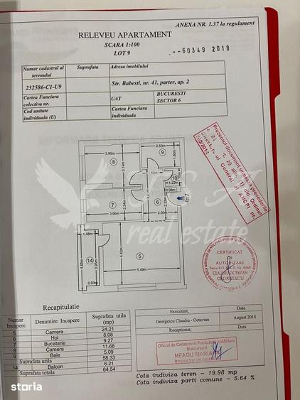 Apartament 2 camere, Bloc NOU, 0%comision, Parcare - 6