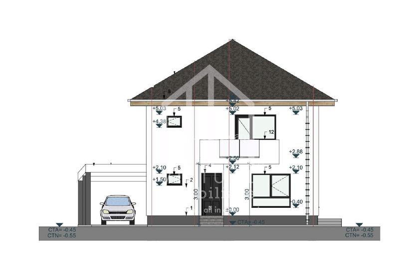 Casa individuala cu 4 camere, 120mp utili, teren 360mp - Cristian